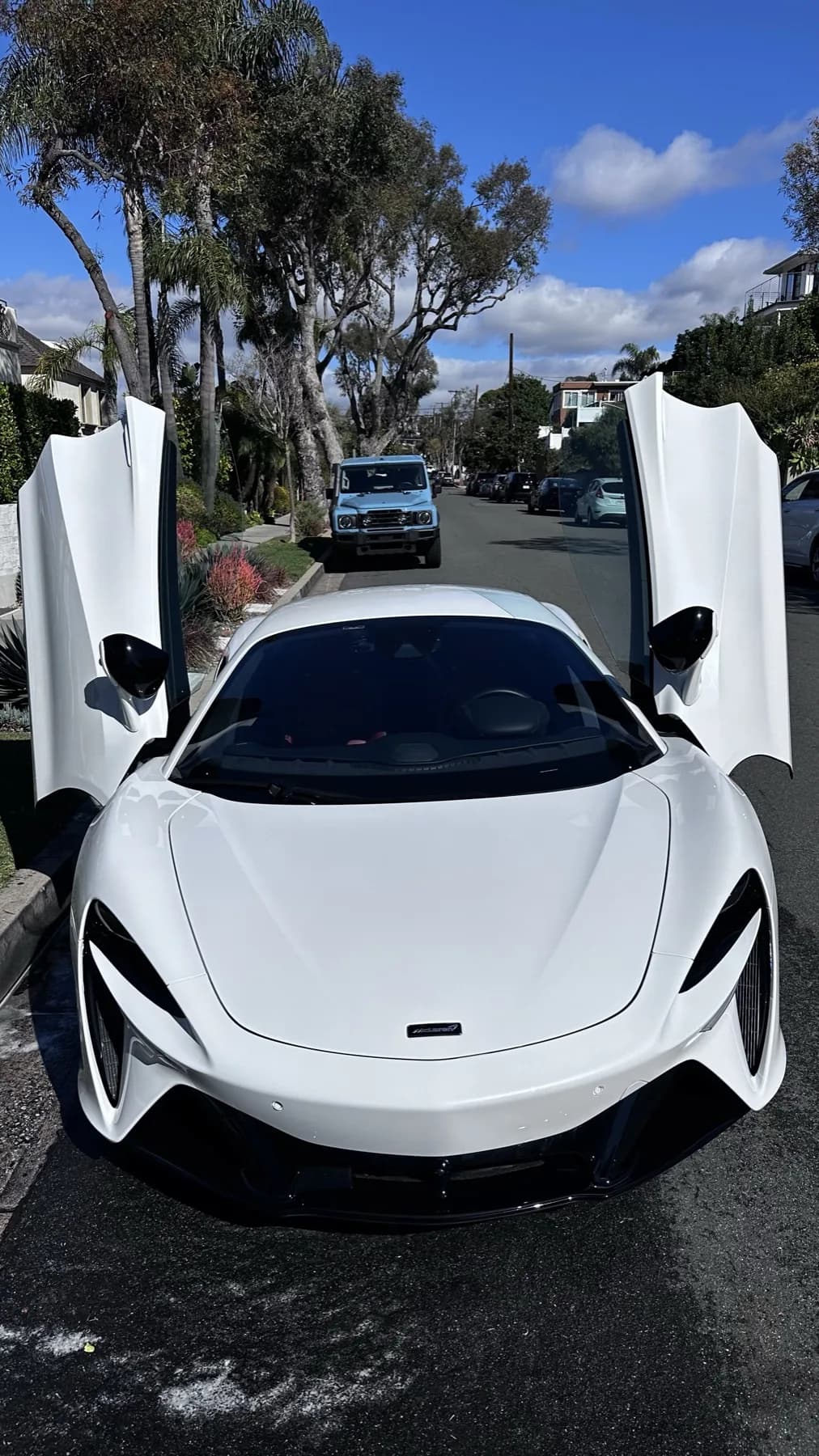 White McLaren after detailing